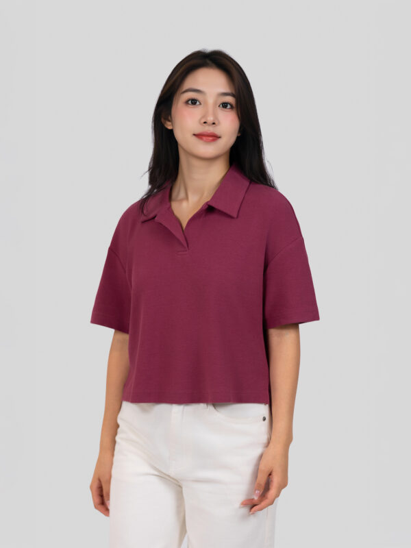 COUPLETX｜Polo Nữ Relax Boxy Rib