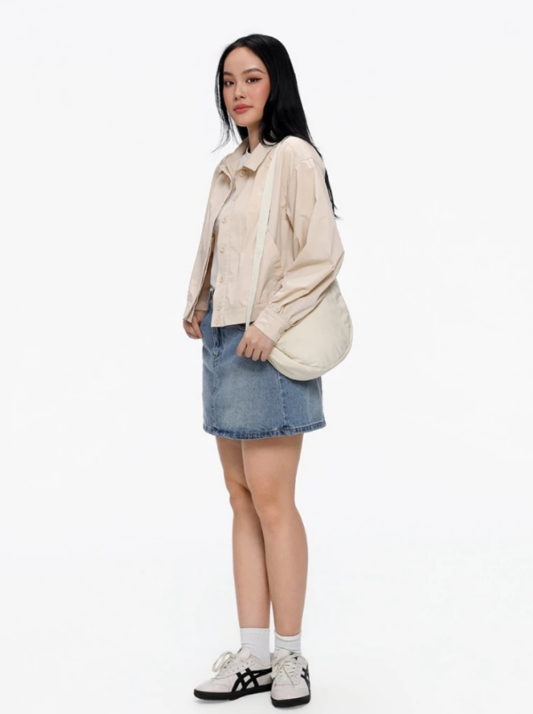 COUPLETX｜Jacket Nữ Dù Relax Boxy Cổ Sơ Mi