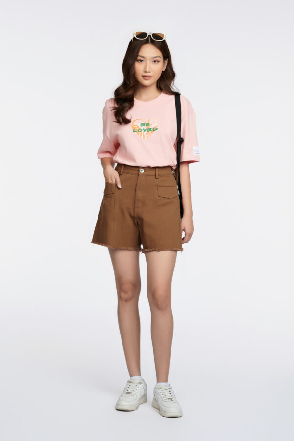 COUPLETX｜Shorts Nữ Kaki Wash Tưa Lai