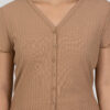COUPLETX｜Tee Nữ Slim Boxy Jersey Button - Up