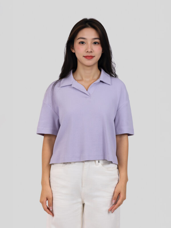 COUPLETX｜Polo Nữ Relax Boxy Rib