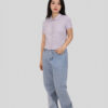 COUPLETX｜Polo Nữ Rib Cotton Slim Boxy