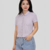COUPLETX｜Polo Nữ Rib Cotton Slim Boxy