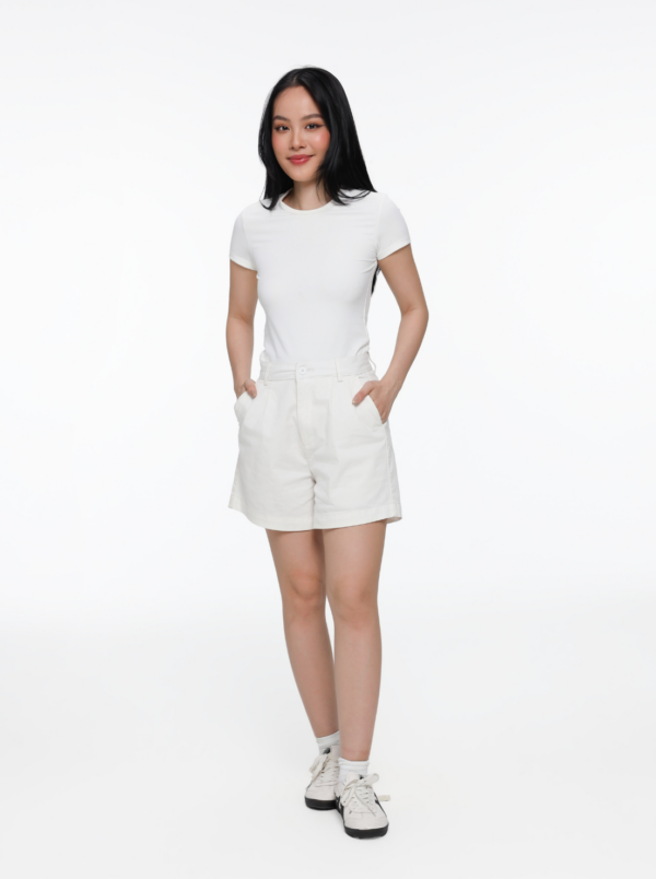 COUPLETX｜Shorts Nữ Kaki Bermuda Túi Cơi
