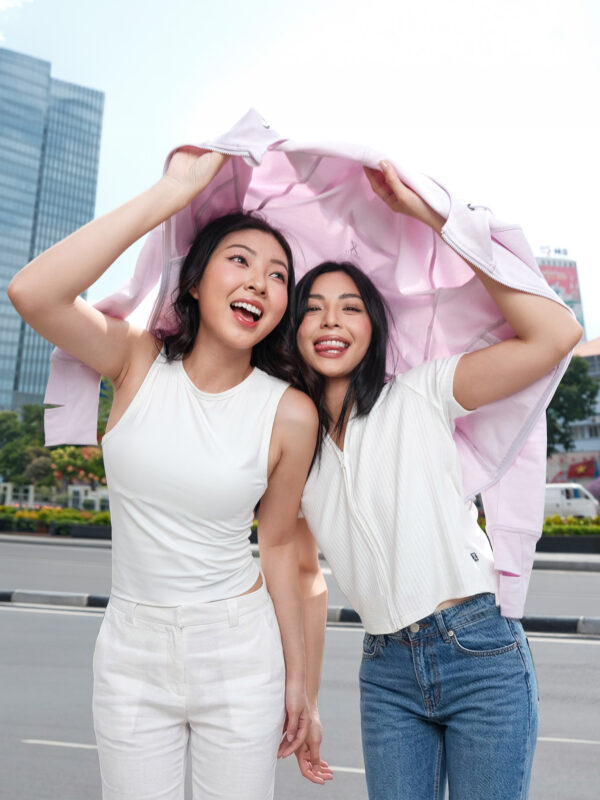 COUPLETX｜Polo Nữ Basic Jersey Zip