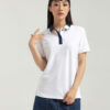 COUPLETX｜Polo Nữ Pique Regular Fit Phối Trụ Bo Kiểu