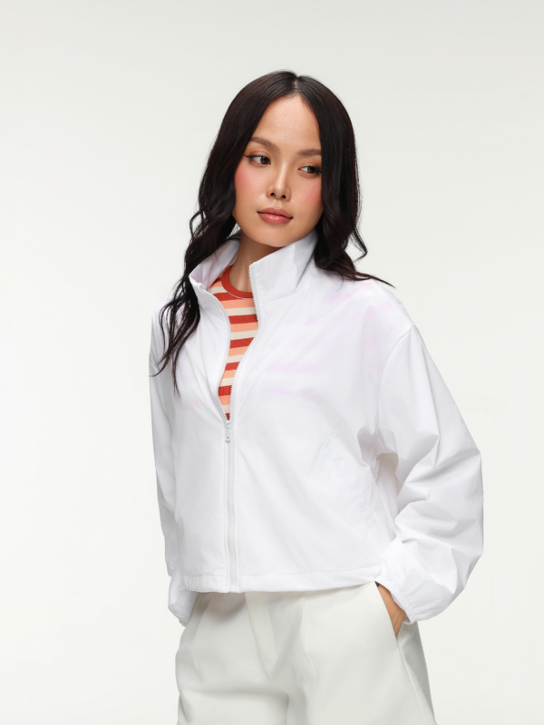 COUPLETX｜Jacket Dù Nữ Relax Boxy Cổ Cao