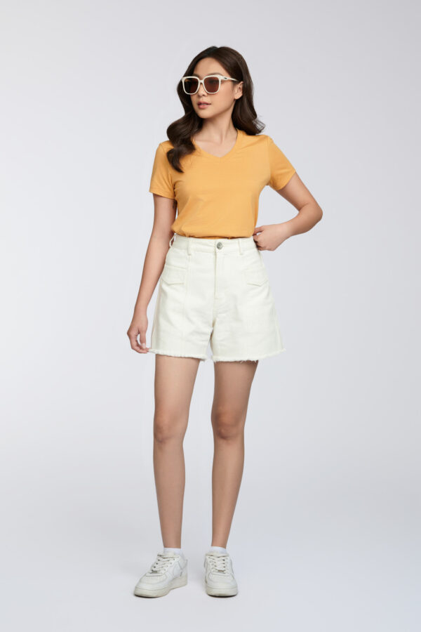 COUPLETX｜Shorts Nữ Kaki Wash Tưa Lai