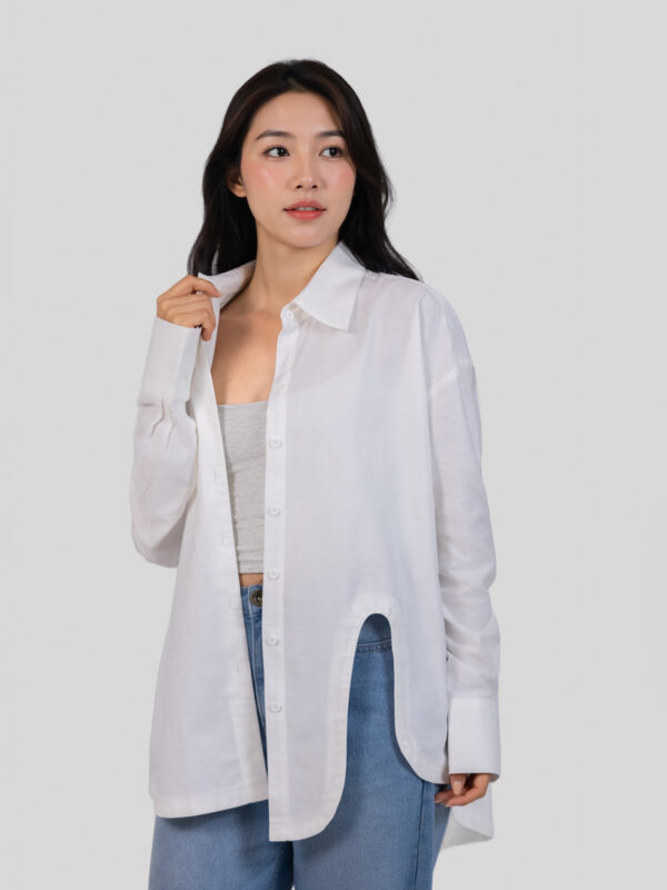 COUPLETX｜Shirt Nữ Oversize Cutout Longsleeve CTX