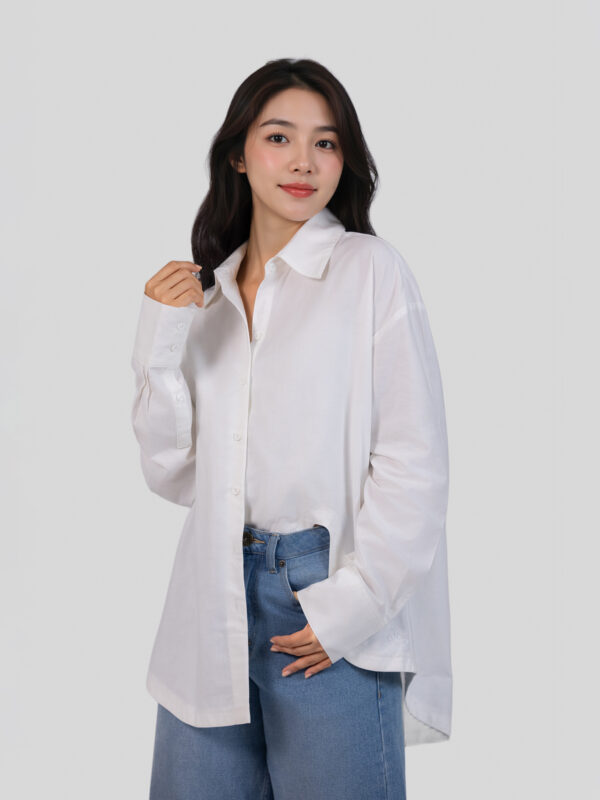 COUPLETX｜Shirt Nữ Oversize Cutout Longsleeve CTX