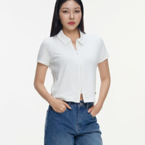 COUPLETX｜Polo Nữ Basic Jersey Zip