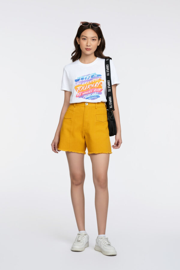 COUPLETX｜Shorts Nữ Kaki Wash Tưa Lai