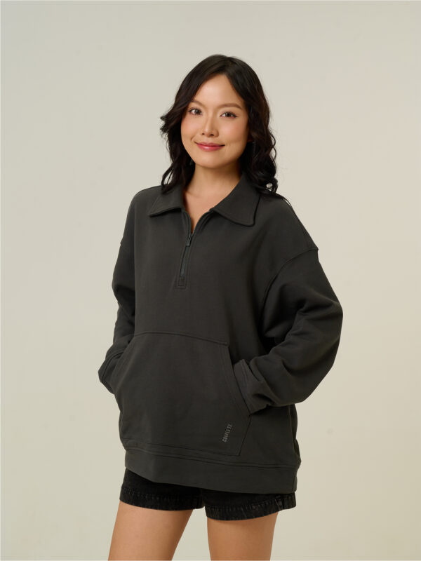 COUPLETX｜Sweater Nữ Neck Zip Cozy
