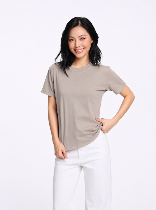 COUPLETX｜Tee Nữ Cổ Tròn Slim Basic