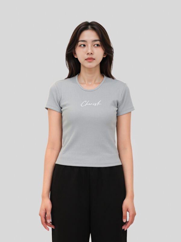 COUPLETX｜Tee Nữ Vải Thun Gân Cherish Slim Fit