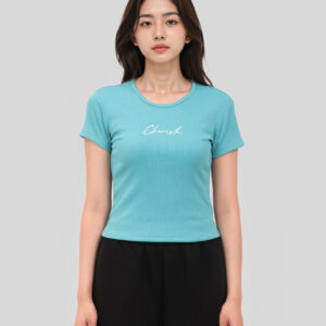 COUPLETX｜Tee Nữ Vải Thun Gân Cherish Slim Fit