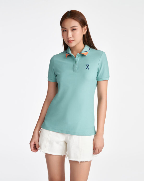 COUPLETX｜Polo Nữ Pique Mắt Bo Kiểu Slim Fit