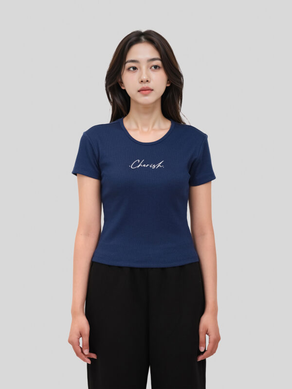 COUPLETX｜Tee Nữ Vải Thun Gân Cherish Slim Fit
