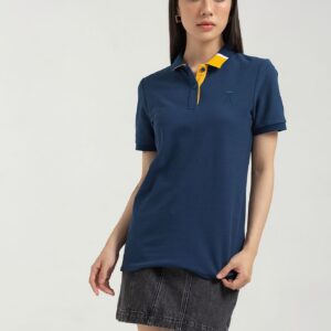 COUPLETX｜Polo Nữ Pique Regular Fit Phối Trụ Bo Kiểu