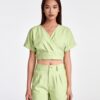 COUPLETX｜Top Kiểu Nữ Tay Liền Eo Thun