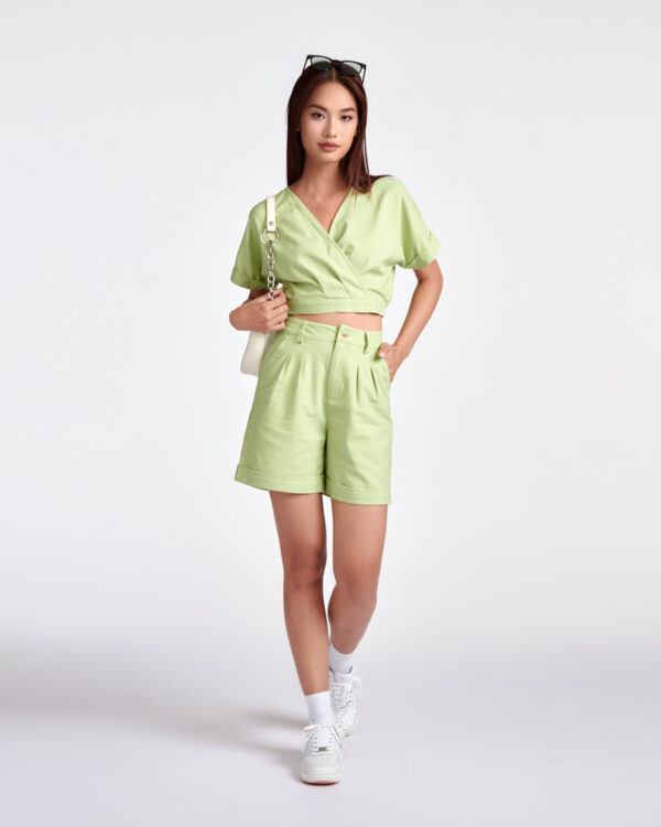COUPLETX｜Top Kiểu Nữ Tay Liền Eo Thun