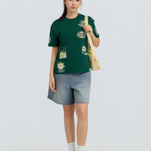 COUPLETX｜Shorts Jeans Nữ Bermuda