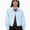 COUPLETX｜Jacket Nữ Dù Relax Boxy Cổ Sơ Mi