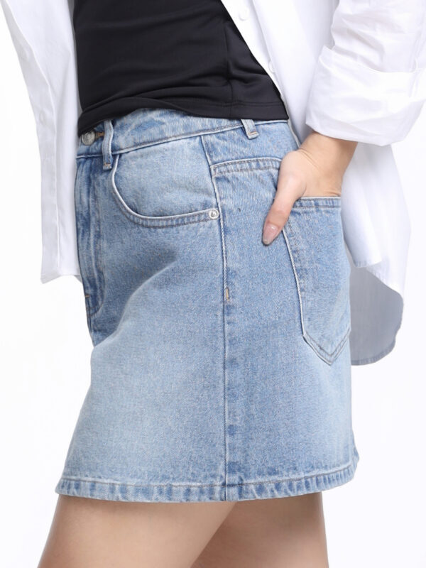 COUPLETX｜Dress Nữ Mini Skirt Jean A Line