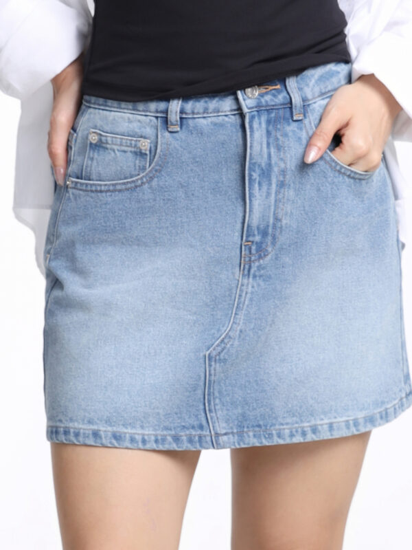 COUPLETX｜Dress Nữ Mini Skirt Jean A Line