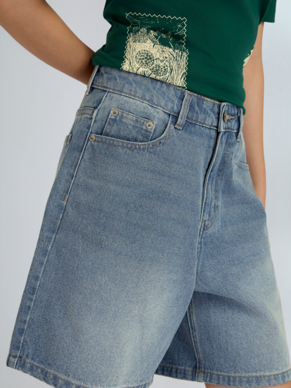 COUPLETX｜Shorts Jeans Nữ Bermuda