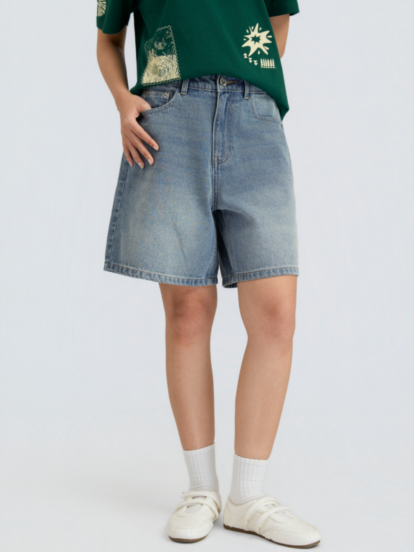 COUPLETX｜Shorts Jeans Nữ Bermuda