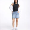 COUPLETX｜Dress Nữ Mini Skirt Jean A Line