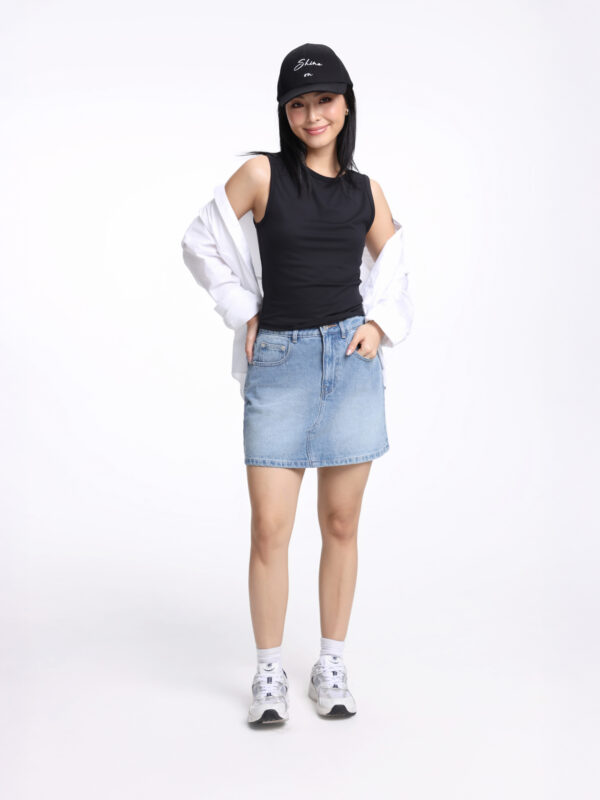 COUPLETX｜Dress Nữ Mini Skirt Jean A Line