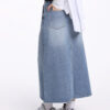 COUPLETX｜Dress Nữ Midi Skirt Jean A Line