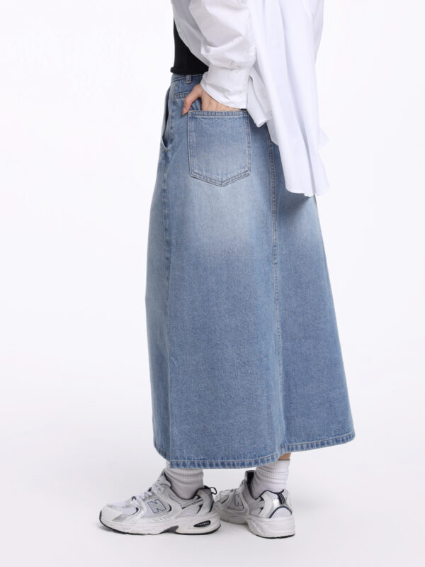 COUPLETX｜Dress Nữ Midi Skirt Jean A Line