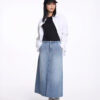 COUPLETX｜Dress Nữ Midi Skirt Jean A Line
