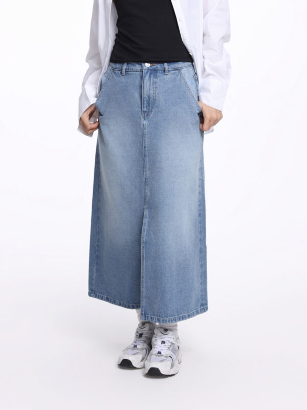 COUPLETX｜Dress Nữ Midi Skirt Jean A Line