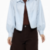 COUPLETX｜Jacket Nữ Dù Relax Boxy Cổ Sơ Mi