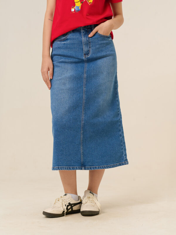 COUPLETX｜Dress Nữ Jean Dài Wash Classic