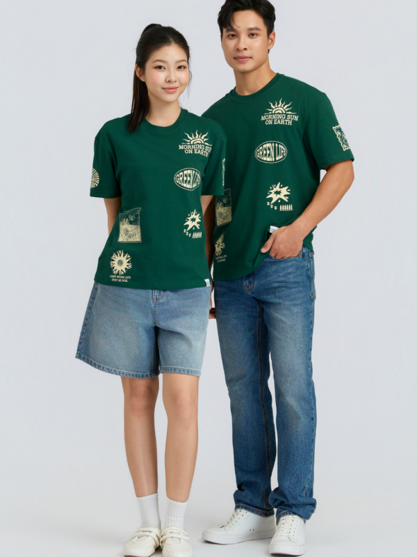 COUPLETX｜Tee Nữ Relax Green EX