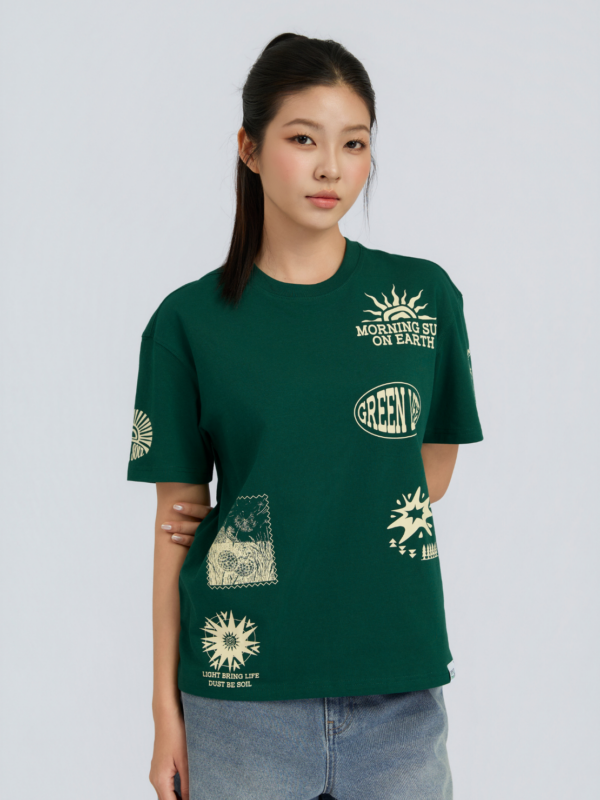 COUPLETX｜Tee Nữ Relax Green EX
