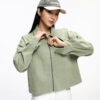 COUPLETX｜Jacket Nữ Khaki Oversize Boxy