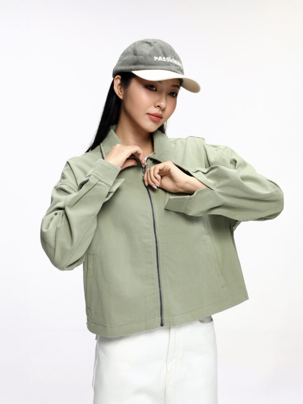 COUPLETX｜Jacket Nữ Khaki Oversize Boxy
