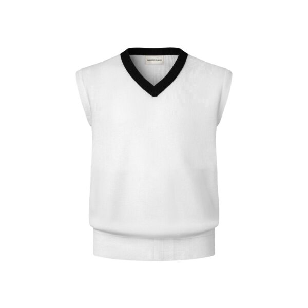 MAVERIK STUDIO｜MAVERIK® V-NECK KNIT VEST ( WHITE )