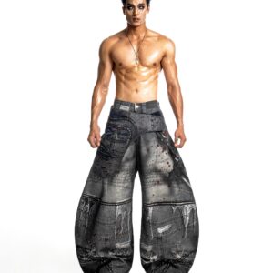 DKILLUMINATE｜THUNDERFORGED PRINTED DENIM PANTS