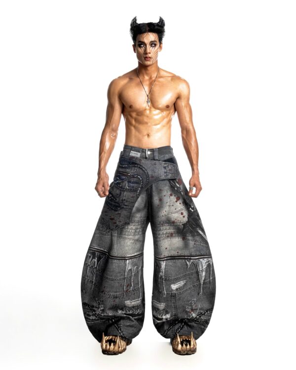 DKILLUMINATE｜THUNDERFORGED PRINTED DENIM PANTS