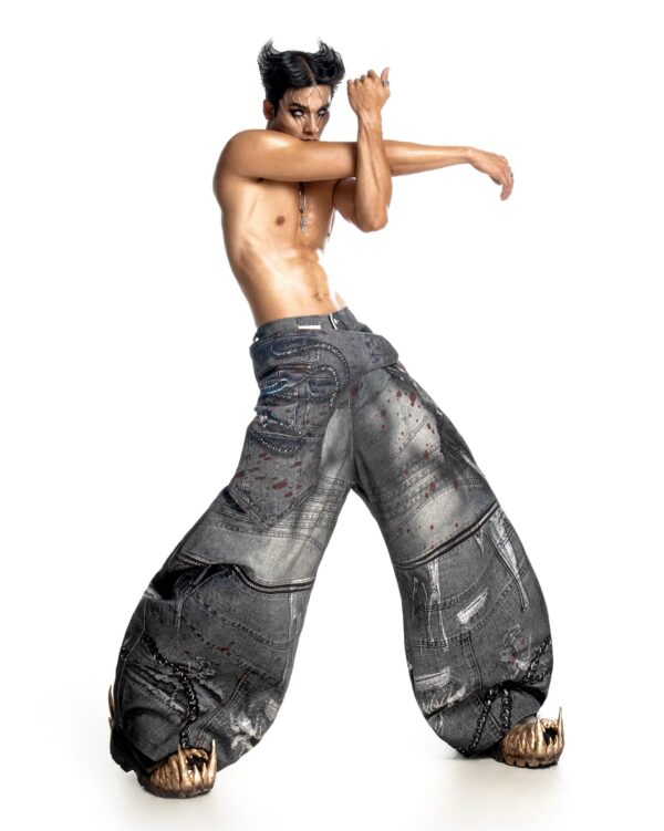 DKILLUMINATE｜THUNDERFORGED PRINTED DENIM PANTS