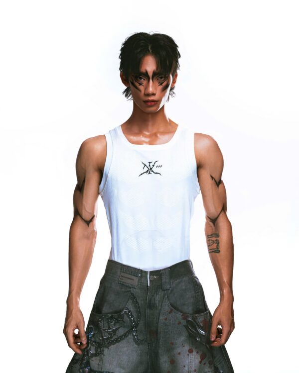 DKILLUMINATE｜TANK ON THE TOP TANKTOP (White)