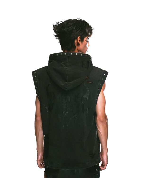 DKILLUMINATE｜BLACK SAIYAN TANKTOP HOODIE