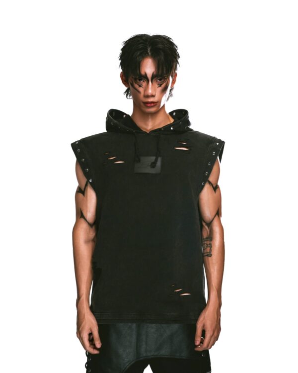 DKILLUMINATE｜BLACK SAIYAN TANKTOP HOODIE